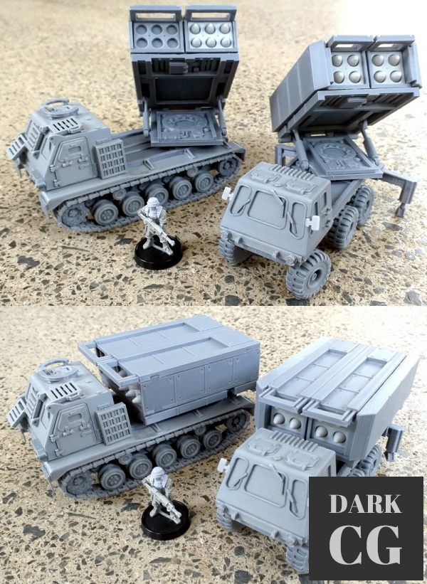 3D Model MLRS Multiple Launch Rocket System