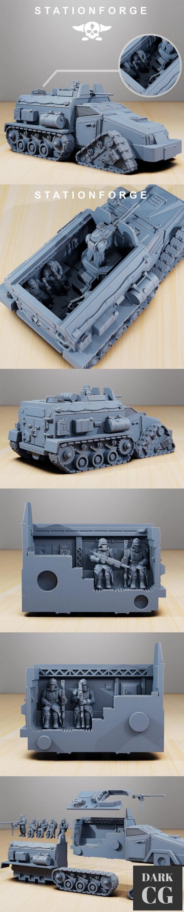 3D Model GrimGuard Personnel Carrier