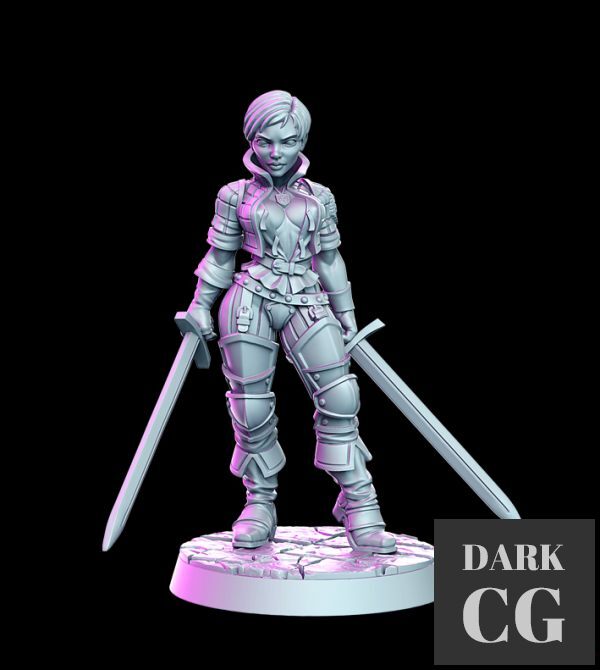 3D Model Daena Female Knight