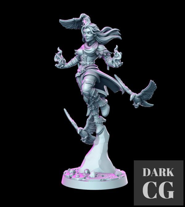 3D Model Genevieve Female Wizard