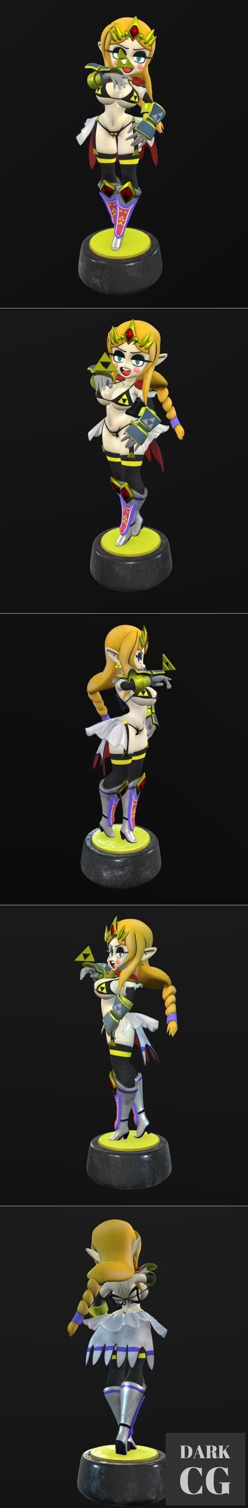 Stylized Amiibo Princess Zelda – 3D Print