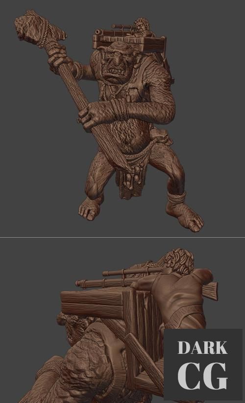 3D Model Forest Troll Gunner 3D Print