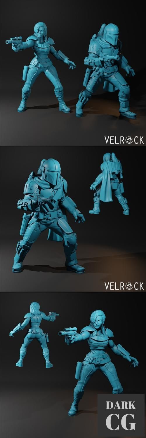 Din Djarin and Cara Dune - Star Wars The Mandalorian – 3D Print