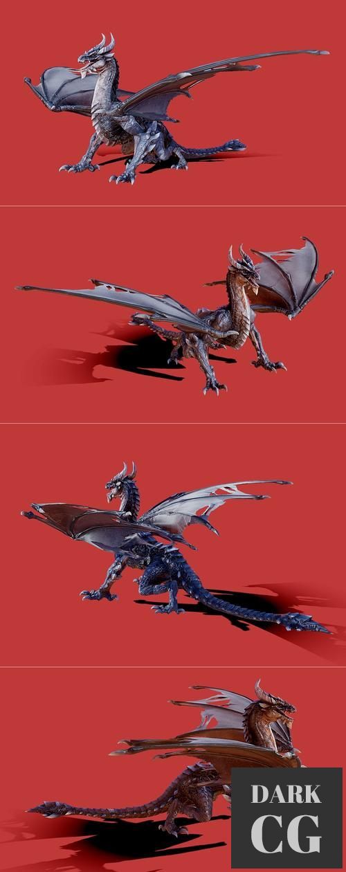 Boss Dragon Rigged – 3D Print