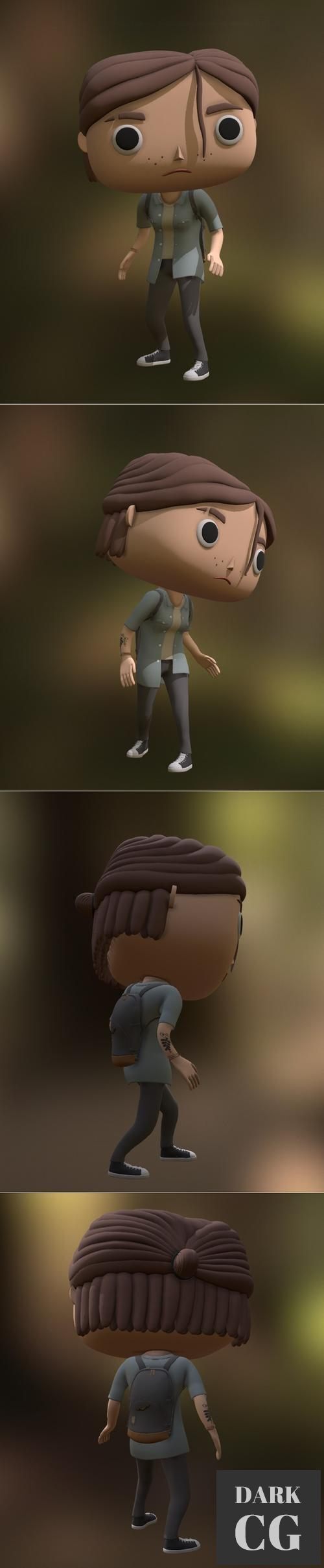 Ellie Stylized Last Of Us Part II High Poly – 3D Print