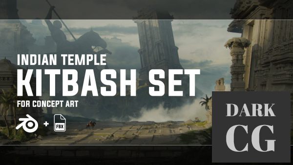 ArtStation Indian Temple Kitbash Set