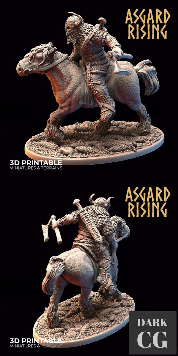 3D Model Asgard Rising Viking Rider 3