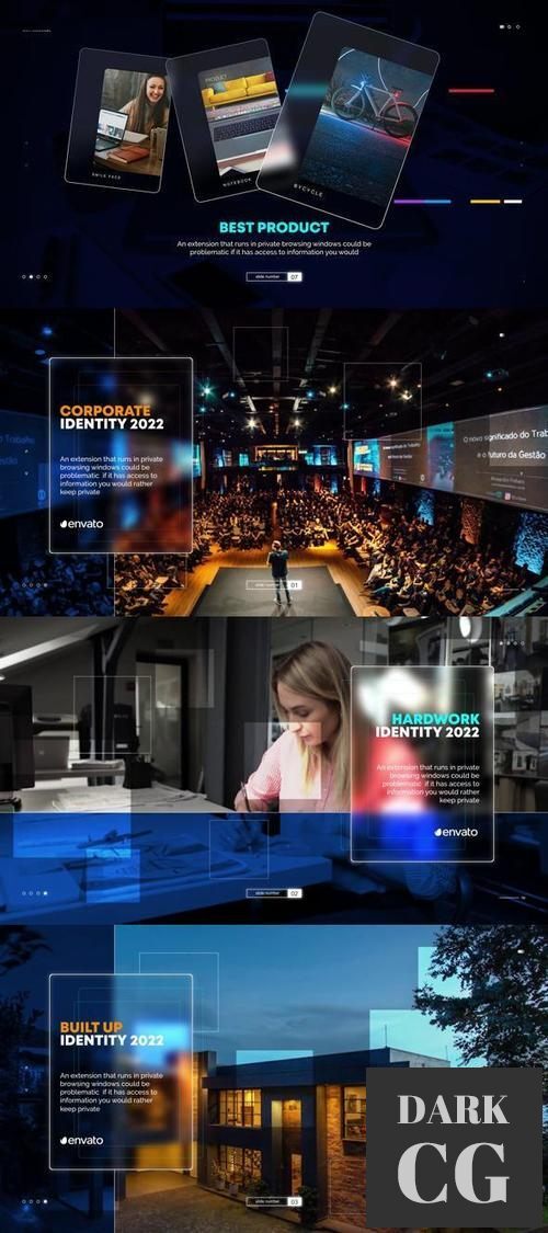 4K Dynamic Glass Box Slideshow 39127015