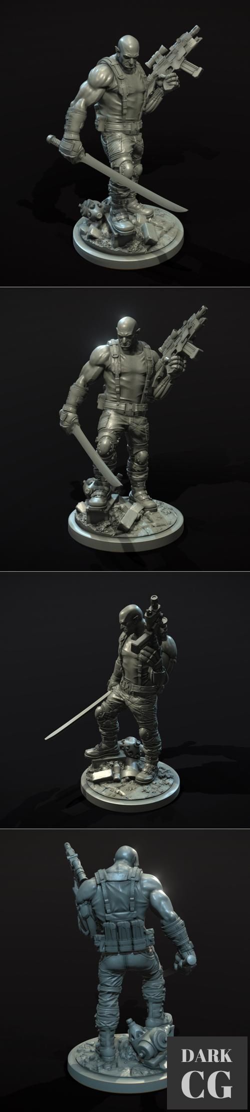 3D Model Shadowrun Sledge Limited Edition Statue 3D Print