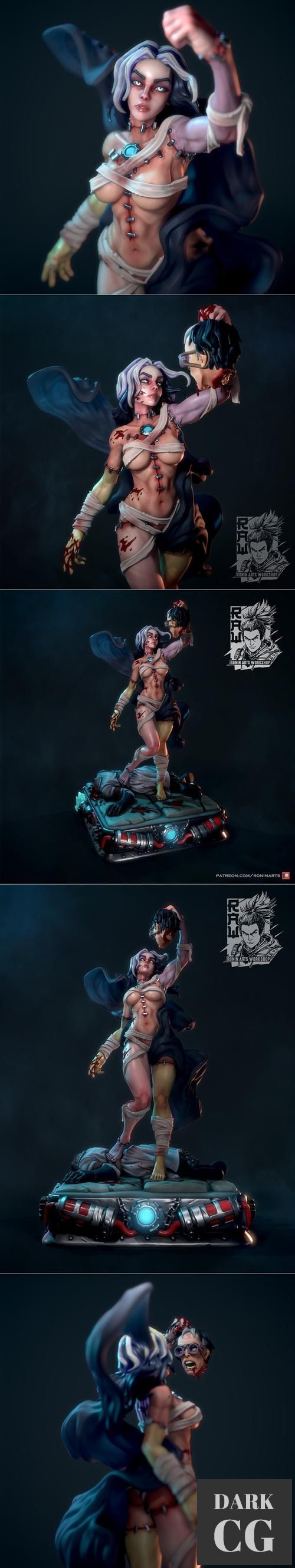 3D Model Nenia Rising Bride of Frankenstein Diorama 3D Print