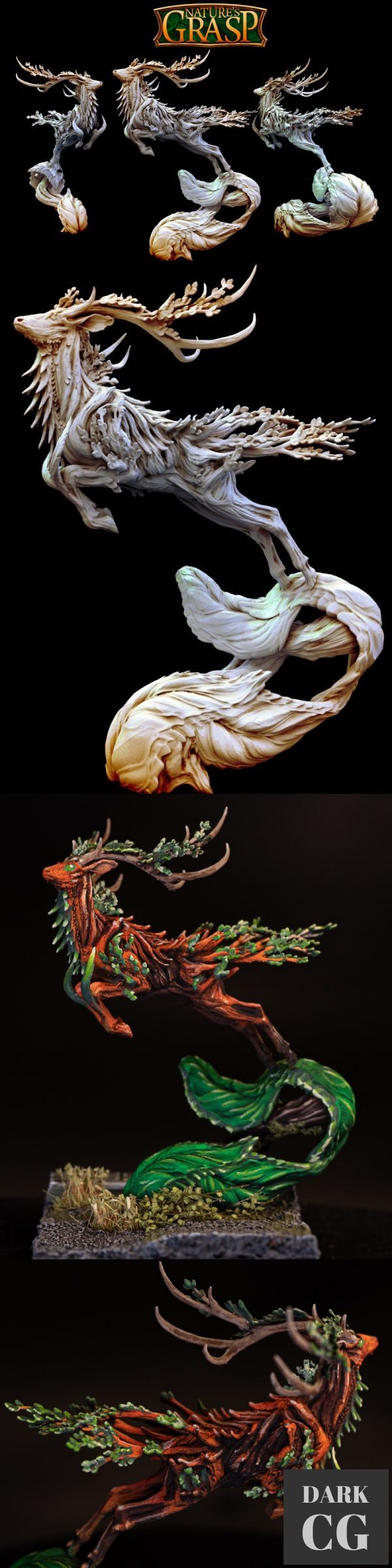 3D Model Thicket Stag Pose 01