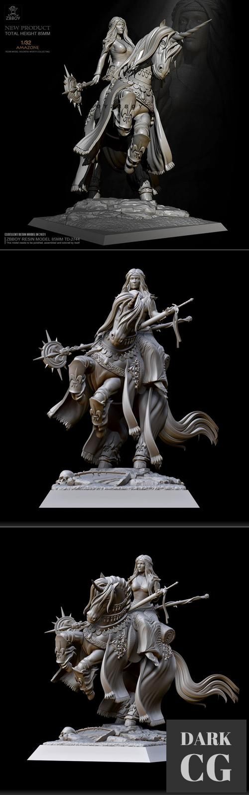 Damsel on Unicorn – 3D Print