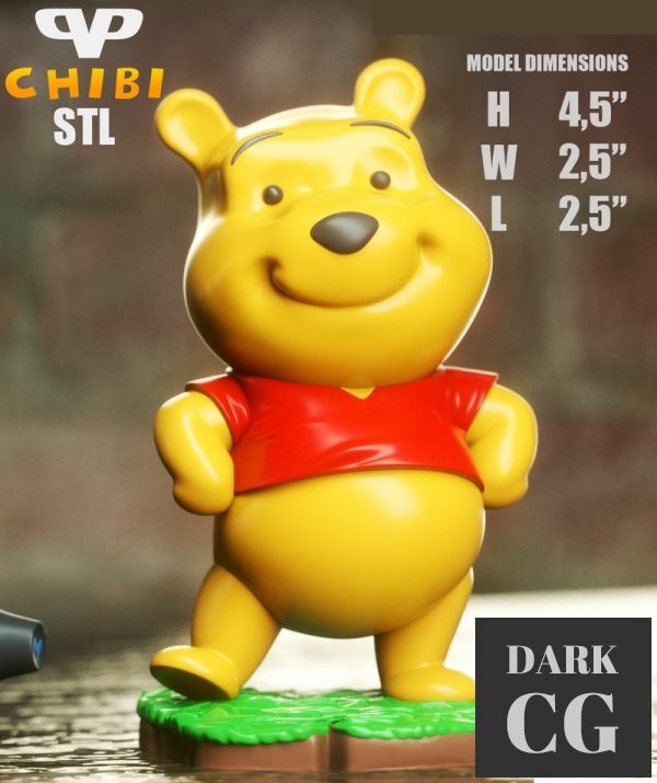 3D Model Winnie The Pooh Chibi