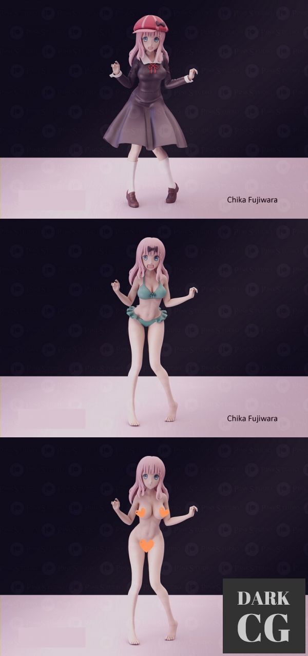 3D Model Kaguya Sama Love Is War Chika Fujiwara