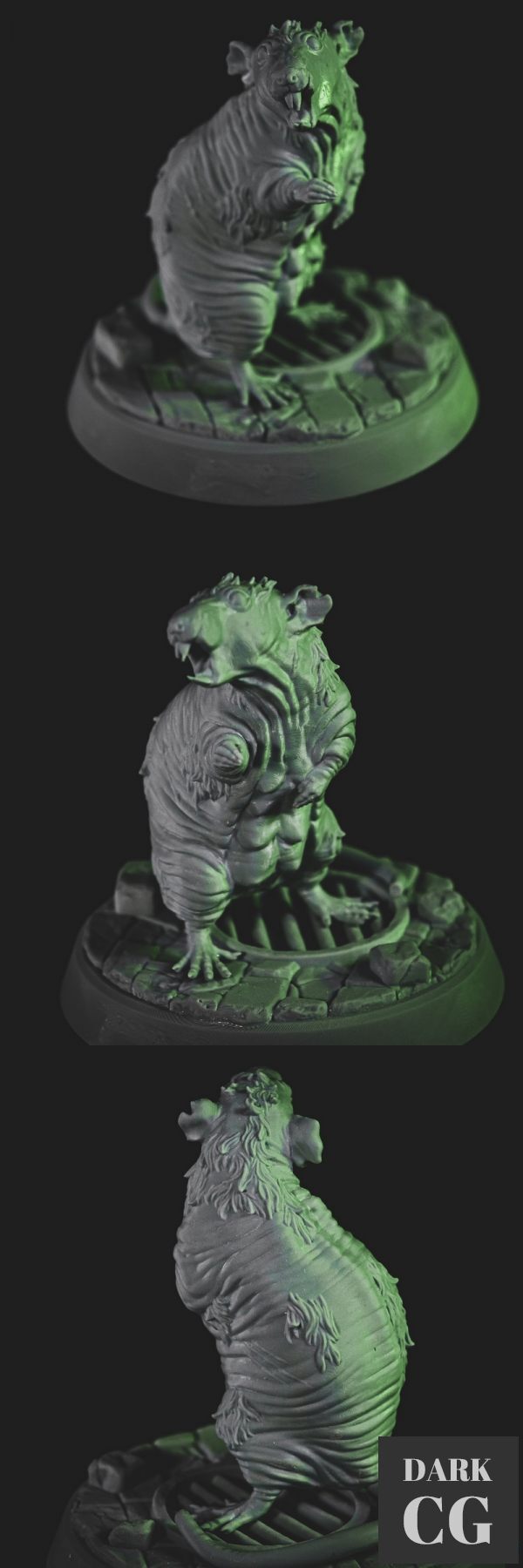 3D Model Balding Giant Rat