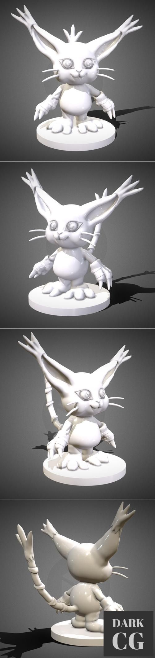3D Model Gatomon Figurine 3D Print