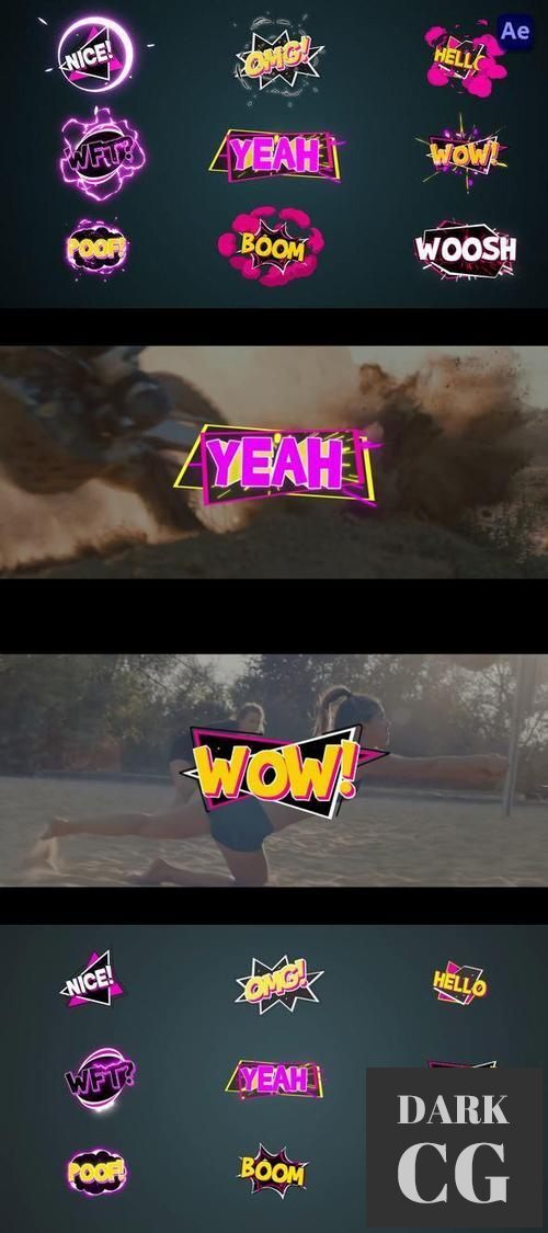 Comic Explosion titles 4 After Effects 39228143