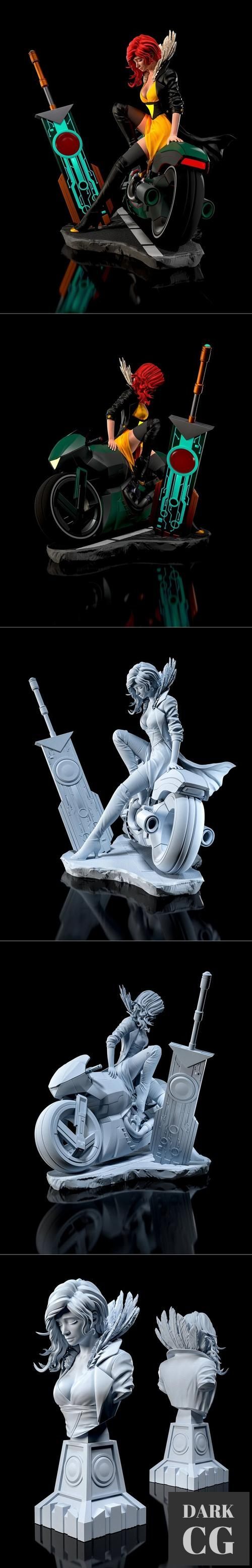 Red from Transistor Figure and Bust – 3D Print