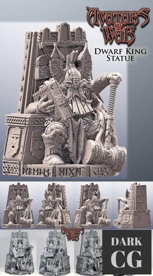 Dwarf King Statue – 3D Print