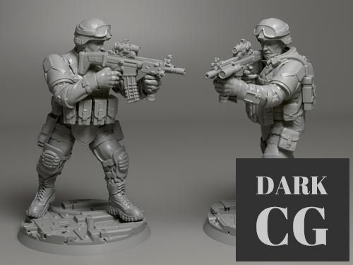 Albino Raven USA Soldier – 3D Print