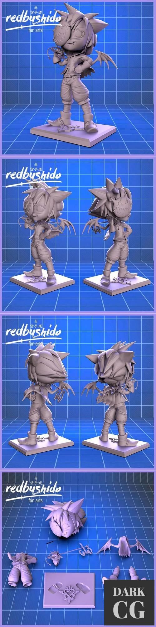 Chibi Nightmare Sora FanArt from Kingdom Hearts – 3D Print