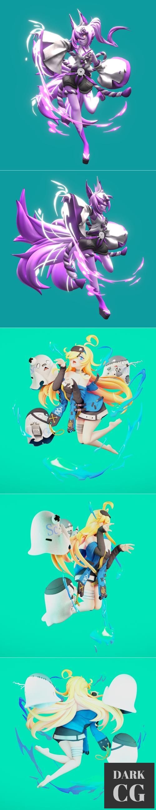 3D Model Higokumaru and MendeleevHonkai Impact 3D Print
