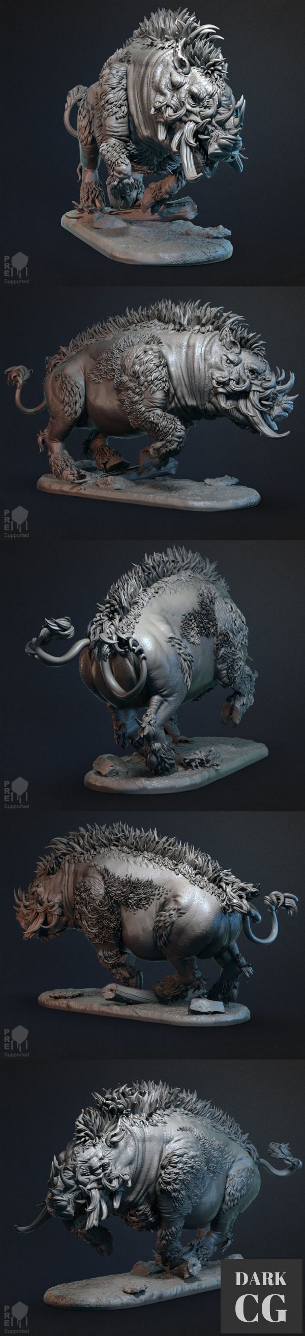 3D Model Dire Boar 3D Print