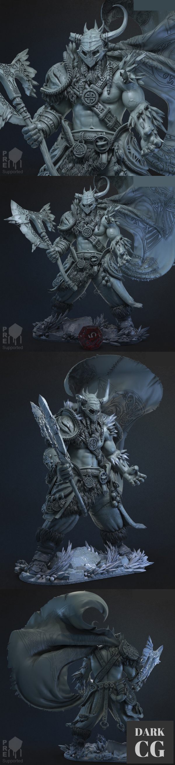 3D Model Warrior 3D Print