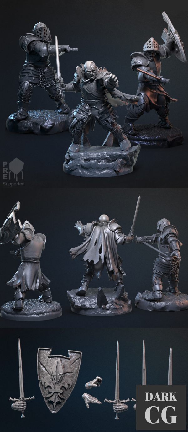 3D Model Zombie Knights 3D Print