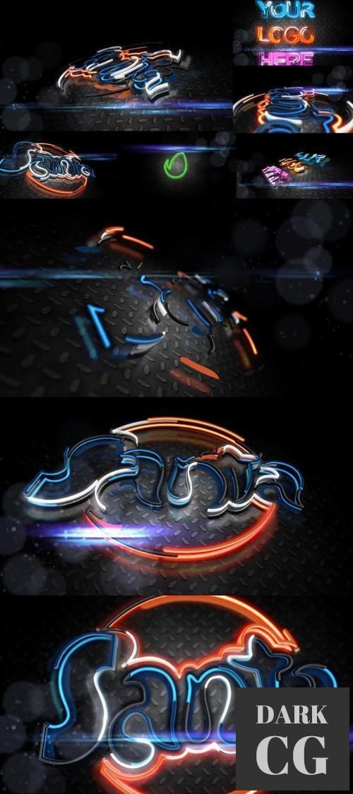 Advance 3D Extrudes III Animated Neon Strokes 19323146