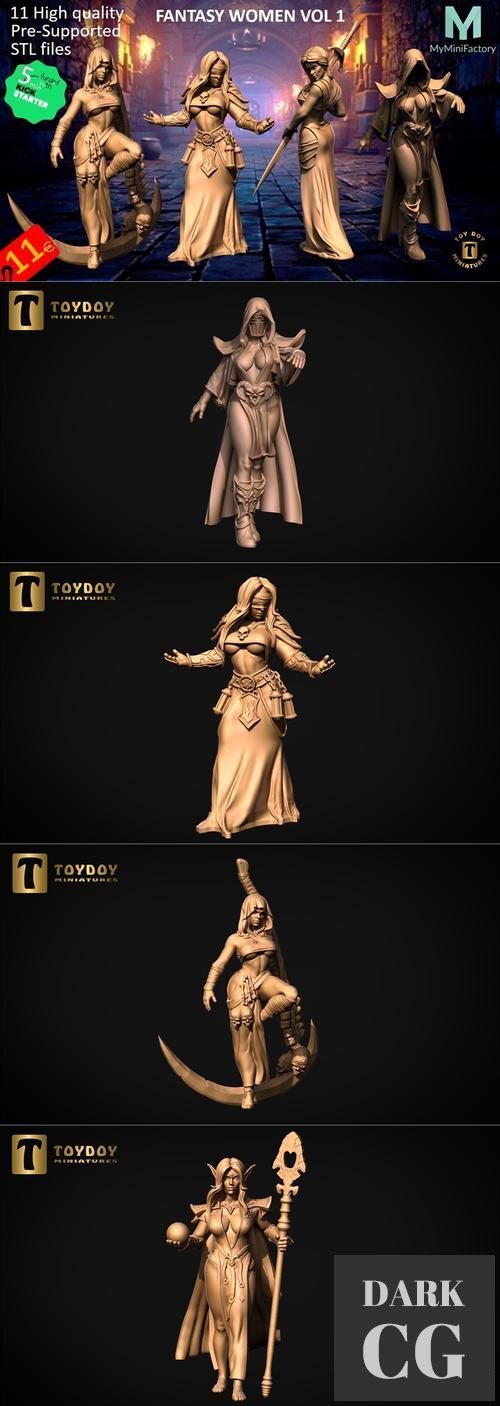 ToyDoy Miniatures - Fantasy women vol 1 – 3D Print