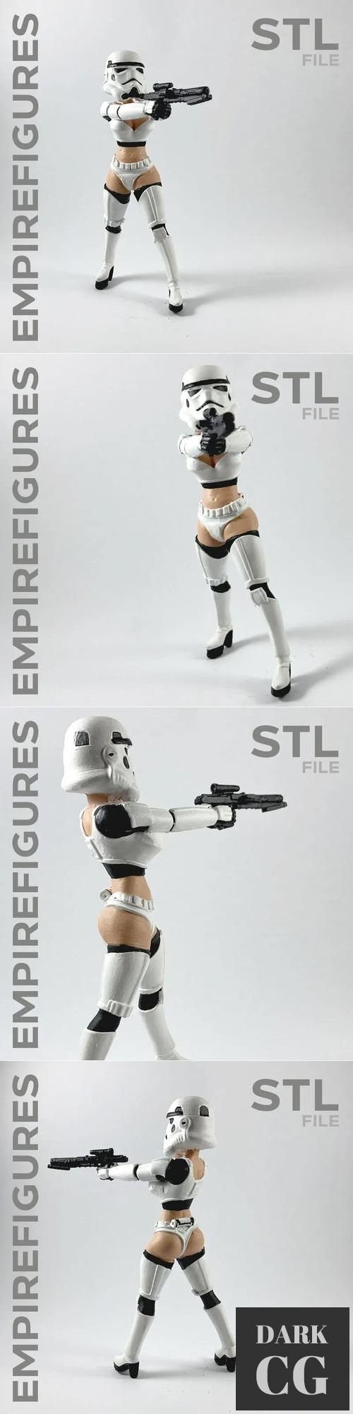 3D Model Sexy Stormtrooper Empire Figures 3D Print