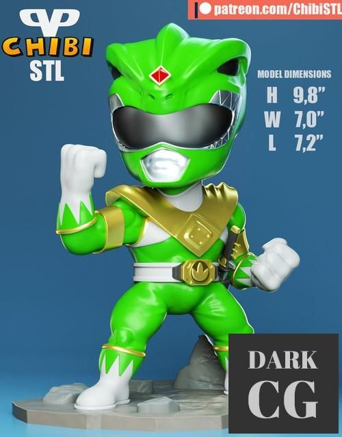 3D Model Green Ranger Chibi 3D Print