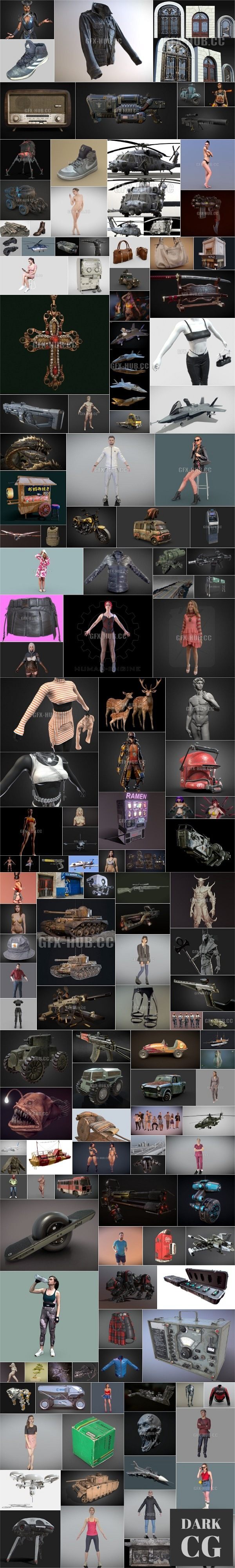 PBR Game 3D Models Bundle August 2022