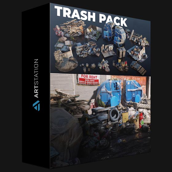 ArtStation Trash Pack V 01 04 3D Scanned Kitbash Assets