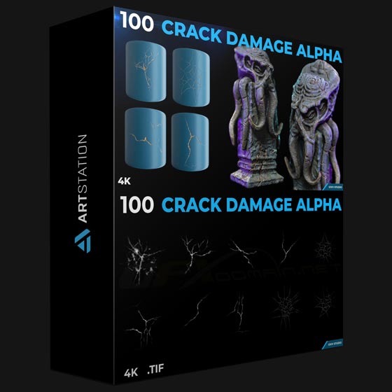ArtStation 100 Crack Damage Alpha by GIVV STUDIO