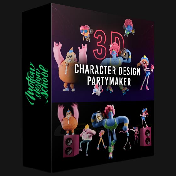 Motion Design School 3D Character Design Partymaker