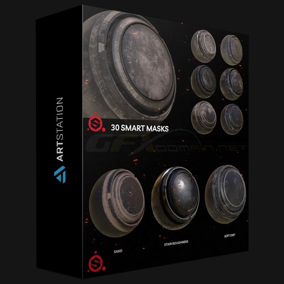 ArtStation 30 Smart Masks For Substance Painter by Elsi