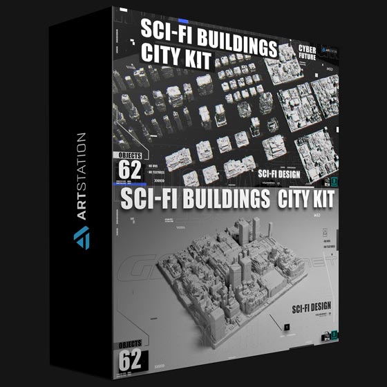 ArtStation SCI FI BUILDINGS CITY KIT by Voloshenko
