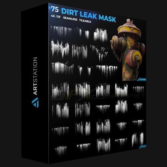 ArtStation 75 DIRT LEAK EFFECT MASK 4K TIF SEAMLESS TILEABLE by GIVV STUDIO