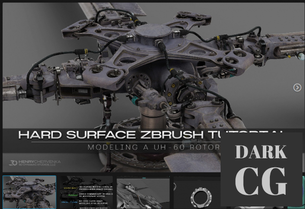 ArtStation Hard Surface ZBrush Tutorial Modeling A UH 60 Rotor ENG RUS