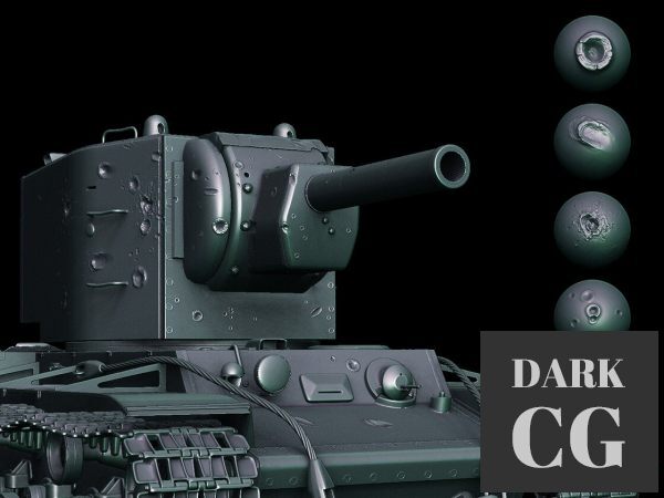 ArtStation – Hits On Tank Armour for Zbrush (2019+)