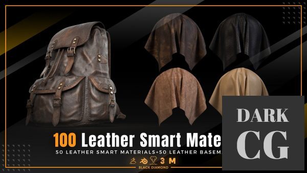 ArtStation 100 Leather Smart Materials with high details