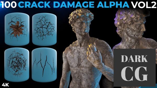 ArtStation 100 Crack Damage Alpha Vol 2
