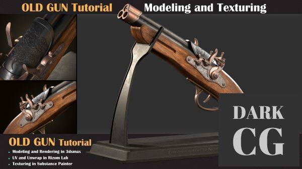 ArtStation OLD GUN Tutorial Modeling Texturing Lighting