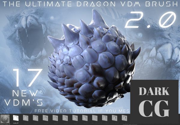 ArtStation – The Ultimate Dragon Scale VDM Brush Pack 2