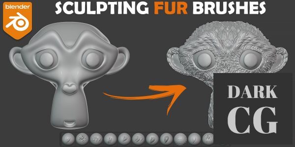 Blender Market – Sculpting Fur And Hair Brushes For Blender