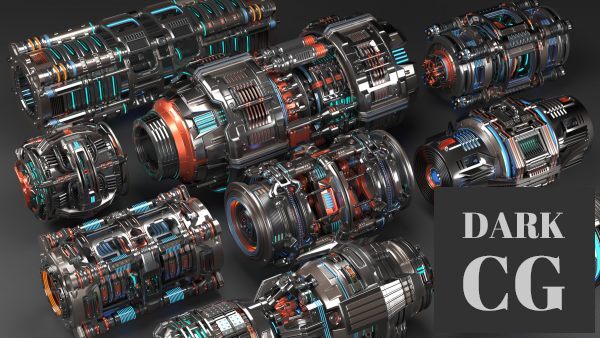 ArtStation Sci Fi Mega Elements KITBASH SUBDIVISION READY Full 3D pack