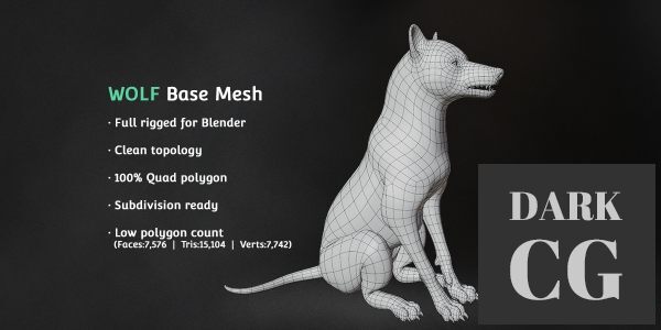 Blender Market – Wolf Base Mesh