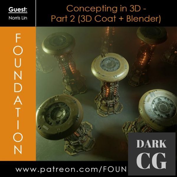 Gumroad Foundation Patreon Concepting in 3D Part 2 3DCoat Blender with Norris Lin